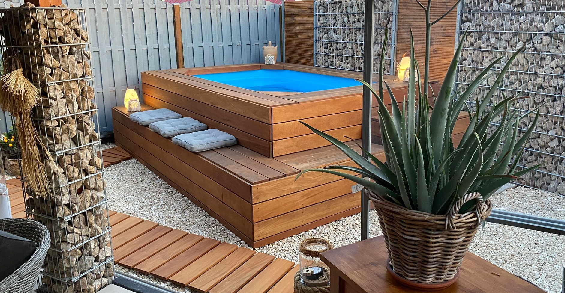 Mini Pools  für kleine Gärten  und Terrassen